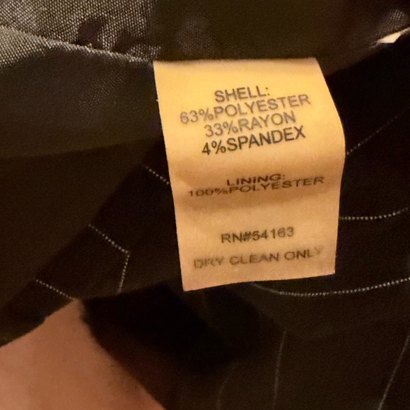 Calvin Klein Black Pinstripe Blazer Size Large - Picture 4 of 5